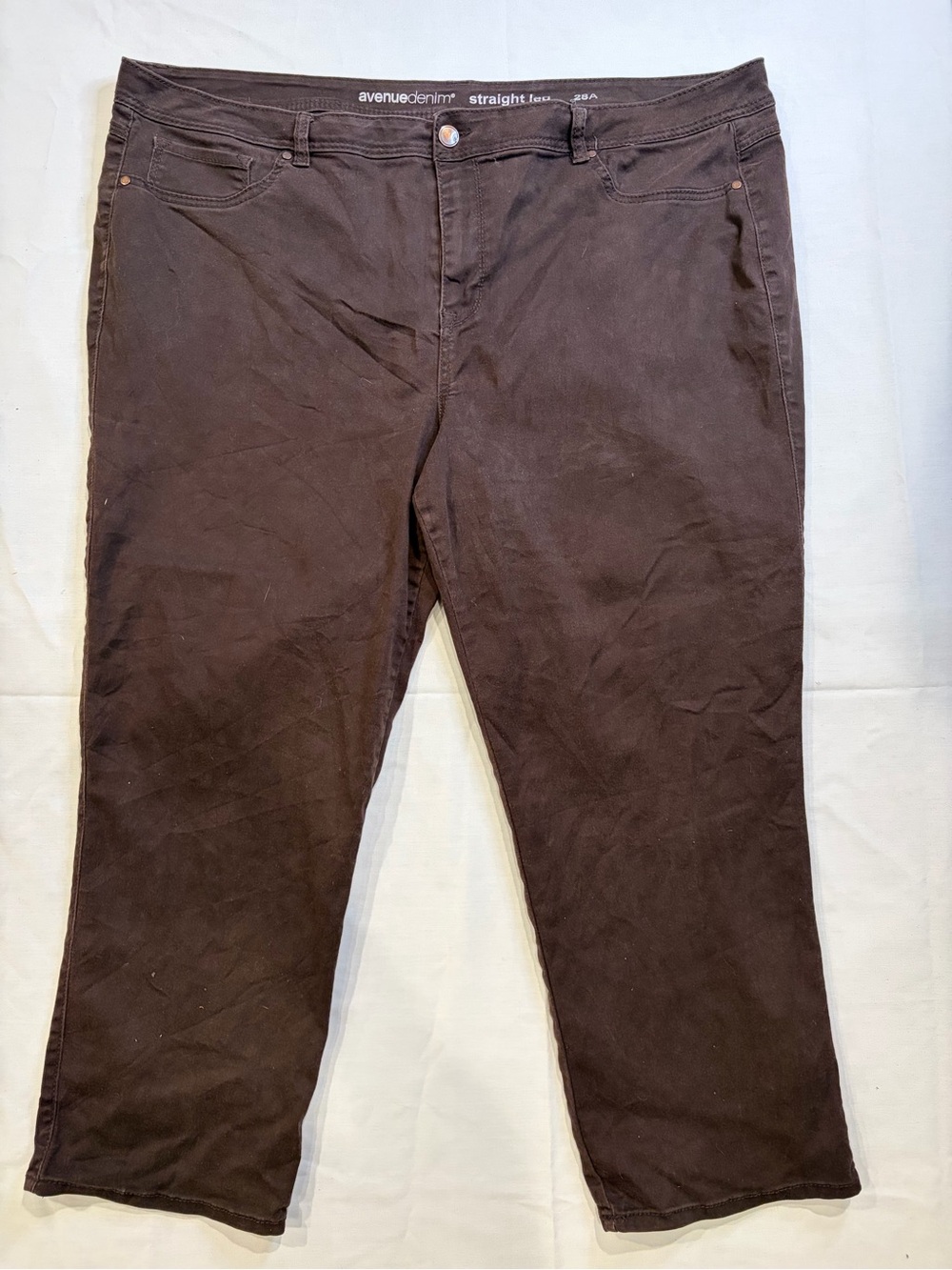 Avenue Men's Straight Chinos in Dark Brown